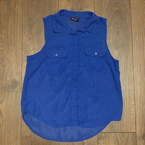 Vintage Wet Seal blue sheer blouse